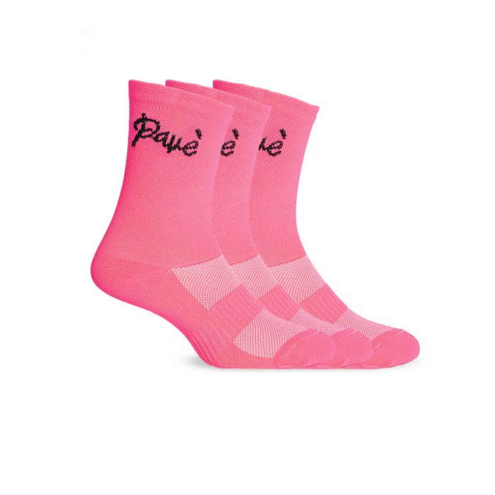 MEDIAS PAVÉ LISA ROSA FLUO L